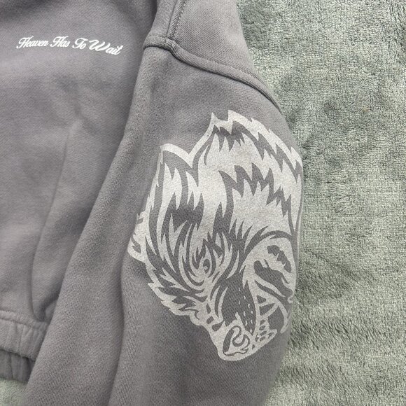Darc Sport Hoodie Womens Medium Wolves Heaven Has To Wait Cropped 876 Of 1000 - Picture 6 of 13